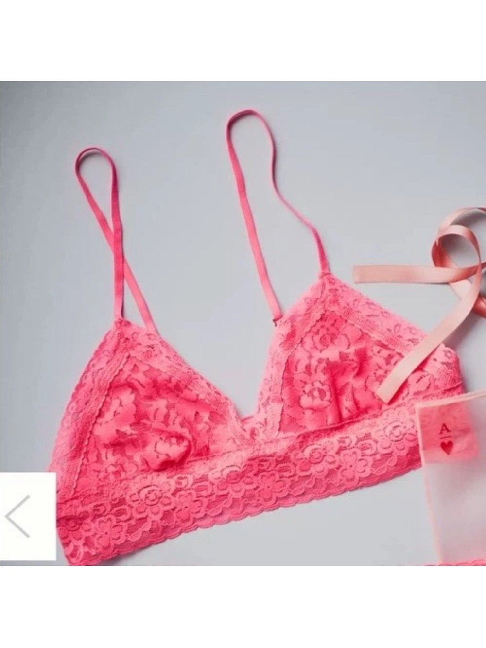 Anthropologie pink lace bra XL New NWT RARE HTF GORGEOUS